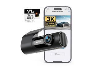 KAWA 3K Dash Cam Front, 32GB SD Card Included, Voice Control, Built-in Wi-Fi, 24/7 Parking Mode, G-Sensor, Night Vision, Loop Recording, App Control, 4K Dashcam for Cars, Truck, RV, SUV, Van KAWA 3K Dash Cam Front, 32GB SD Card Included, Voice Control, Built-in Wi-Fi, 24/7 Parking Mode, G-Sensor, Night Vision, Loop Recording, App Control, 4K Dashcam for Cars, Truck, RV, SUV, Van