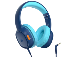 Tronsmart KH01 Wired Kids Headphones, Safe Volume Limit Hearing Protection, Foldable Lightweight Over-Ear Headset with Soft Earpads, Nylon Braided Durable Cord, 3.5mm Jack for Tablet Laptop- Blue Tronsmart KH01 Wired Kids Headphones, Safe Volume Limit Hearing Protection, Foldable Lightweight Over-Ear Headset with Soft Earpads, Nylon Braided Durable Cord, 3.5mm Jack for Tablet Laptop- Blue