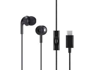 Amazon Basics Wired Earbuds with Microphone, in-Ear Headphones, USB-C, 4.2 ft Cable, S/M/L Ear Tips, Black Amazon Basics Wired Earbuds with Microphone, in-Ear Headphones, USB-C, 4.2 ft Cable, S/M/L Ear Tips, Black