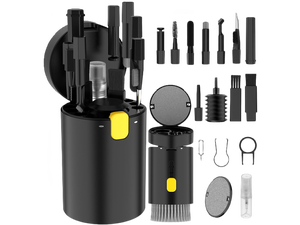 20 in 1 Multifunctional Cleaner Kit for Electronic Devices (Black) | Keyboard Cleaning Brush, Headphones Cleaner Kit for AirPods, Multi-Tool for Cleaning Laptop, Earbuds, Camera, Cellphones 20 in 1 Multifunctional Cleaner Kit for Electronic Devices (Black) | Keyboard Cleaning Brush, Headphones Cleaner Kit for AirPods, Multi-Tool for Cleaning Laptop, Earbuds, Camera, Cellphones