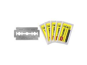 Double Edge Safety Razor Blades - (50 Count) - Platinum Coated Hi-Stainless Steel Razor Blades - Fits Most Safety Razors - Super Sharp for Close Shaves - Japanese Quality Double Edge Safety Razor Blades - (50 Count) - Platinum Coated Hi-Stainless Steel Razor Blades - Fits Most Safety Razors - Super Sharp for Close Shaves - Japanese Quality