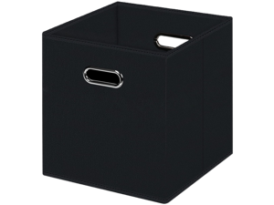 Black Foldable Storage Cubes Bins , Fabric Storage Box Cubes Organizer Baskets with Dual Handles for Home Organizer (Black) Black Foldable Storage Cubes Bins , Fabric Storage Box Cubes Organizer Baskets with Dual Handles for Home Organizer (Black)