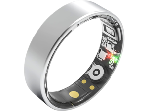 Smart Ring Health Tracking, Sleep Tracking, Heart Rate, Blood Oxygen, Fitness Ring, Activity Monitoring, 5 Days Battery, 5ATM Waterproof, No Subscription (Silver, 9#) Smart Ring Health Tracking, Sleep Tracking, Heart Rate, Blood Oxygen, Fitness Ring, Activity Monitoring, 5 Days Battery, 5ATM Waterproof, No Subscription (Silver, 9#)