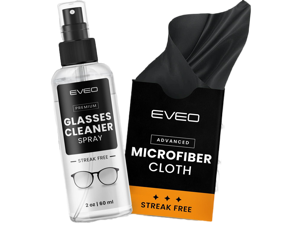 Glasses Cleaner Spray - Eyeglass Cleaner (No Streaks)| Eye Glass Cleaners Spray + Lens Cleaner Microfiber Cleaning Cloth, Glasses Cleaning Kit Eye - 2oz Glasses Cleaner Spray - Eyeglass Cleaner (No Streaks)| Eye Glass Cleaners Spray + Lens Cleaner Microfiber Cleaning Cloth, Glasses Cleaning Kit Eye - 2oz