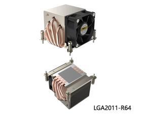 LGA2011-R64 180W CPU Cooler, 4 Heat Pipes, 8000RPM PWM Fan, 47CFM Airflow, 67mm Low Profile for Intel LGA2011/2066 X79/X99/X299 HEDT Workstations LGA2011-R64 180W CPU Cooler, 4 Heat Pipes, 8000RPM PWM Fan, 47CFM Airflow, 67mm Low Profile for Intel LGA2011/2066 X79/X99/X299 HEDT Workstations