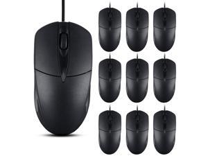 10 PCS Black Wired Computer Mouse Bulk USB 1000 DPI 3 Button Corded Mouse with Home Office Noiseless Simple USB Mouse for Computer Laptop Desktop PC 10 PCS Black Wired Computer Mouse Bulk USB 1000 DPI 3 Button Corded Mouse with Home Office Noiseless Simple USB Mouse for Computer Laptop Desktop PC