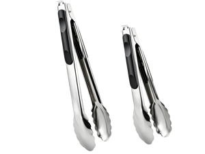 2 Pcs 9/12 Inch Kitchen Tongs for Cooking, BBQ & Salad 2 Pcs 9/12 Inch Kitchen Tongs for Cooking, BBQ & Salad