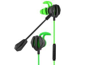 Olnverath G6 Gaming Earbuds Wired with Dual Microphone,in-Ear Gaming Headset Headphones with Noise Cancellation for Music Video Calling,3.5mm Jack Earphones for PC Mobile Phones(Black Green) Olnverath G6 Gaming Earbuds Wired with Dual Microphone,in-Ear Gaming Headset Headphones with Noise Cancellation for Music Video Calling,3.5mm Jack Earphones for PC Mobile Phones(Black Green)