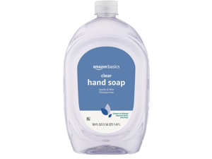 Gentle & Mild Clear Liquid Hand Soap Refill, Triclosan-Free, Dermatologist-Tested, pH Balanced, Cruelty-Free, 50 Fluid Ounces, 1-Pack (Previously Solimo) Gentle & Mild Clear Liquid Hand Soap Refill, Triclosan-Free, Dermatologist-Tested, pH Balanced, Cruelty-Free, 50 Fluid Ounces, 1-Pack (Previously Solimo)