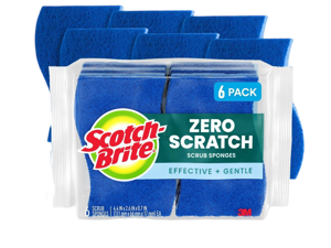 Zero Scratch Scrub Sponge, 6 Kitchen Sponges for Cleaning Around the Home, Bathroom & More, Scratch-Free Dish Scrubber, Multi-Surface Safe, Best for Nonstick Pots and Pans Zero Scratch Scrub Sponge, 6 Kitchen Sponges for Cleaning Around the Home, Bathroom & More, Scratch-Free Dish Scrubber, Multi-Surface Safe, Best for Nonstick Pots and Pans