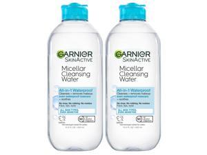 Micellar Water for Waterproof Makeup, Hydrating Facial Cleanser & Makeup Remover, Suitable for Sensitive Skin, Vegan, Cruelty Free, 13.5 Fl Oz (400mL), 2 Count Micellar Water for Waterproof Makeup, Hydrating Facial Cleanser & Makeup Remover, Suitable for Sensitive Skin, Vegan, Cruelty Free, 13.5 Fl Oz (400mL), 2 Count