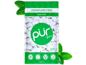 | Aspartame Free Chewing Gum | 100% Xylitol | Natural Spearmint Flavored Gum, 55 Pieces (Pack of 1) | Aspartame Free Chewing Gum | 100% Xylitol | Natural Spearmint Flavored Gum, 55 Pieces (Pack of 1)