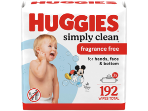 Simply Clean Baby Wipes, Unscented, 3 Packs, 192 Wipes Simply Clean Baby Wipes, Unscented, 3 Packs, 192 Wipes