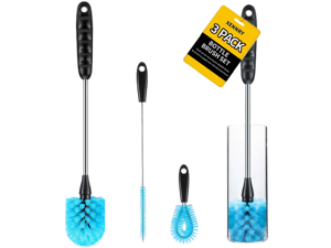 Bottle Brush Cleaner Kit, Water Bottle Washer & Cup Scrubber Brush Set Bottle Brush Cleaner Kit, Water Bottle Washer & Cup Scrubber Brush Set