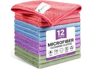 Microfiber Cleaning Cloth, 12 Pack Assorted Color Cleaning Rags for Housekeeping, Colorful Reusable Microfiber Towels for Car, Kitchen, Bathroom and Household Cleaning Supplies, 11.8"X11.8" Microfiber Cleaning Cloth, 12 Pack Assorted Color Cleaning Rags for Housekeeping, Colorful Reusable Microfiber Towels for Car, Kitchen, Bathroom and Household Cleaning Supplies, 11.8"X11.8"