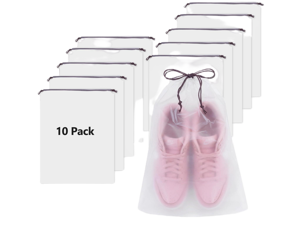 Waterproof Shoe Bags for Travel - 15.7x11.8 Inches Drawstring Bags Organizers (10 Pack), Clear Waterproof Bag Travel Essentials for Men & Women, Shoe Bags for Storage (Packing, Gym, Luggage Storage) Waterproof Shoe Bags for Travel - 15.7x11.8 Inches Drawstring Bags Organizers (10 Pack), Clear Waterproof Bag Travel Essentials for Men & Women, Shoe Bags for Storage (Packing, Gym, Luggage Storage)