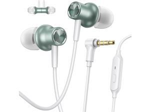 Wired Earbuds 3.5mm Headphones with Mic for Laptop PC Chromebook,Green Wired Earbuds 3.5mm Headphones with Mic for Laptop PC Chromebook,Green