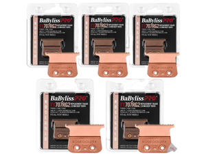 5x BaByliss PRO Replacement Rose GoldFX Skeleton T-Blade 2.0mm Deep Tooth FX707RG2
