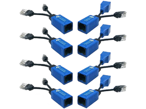 4 Pair PoE Ethernet Splitter, RJ45 Cable Sharing Kits, 2-in-1 Cat5 Combiner for 8 Security IP Cameras NVR Surveillance System 4 Pair PoE Ethernet Splitter, RJ45 Cable Sharing Kits, 2-in-1 Cat5 Combiner for 8 Security IP Cameras NVR Surveillance System