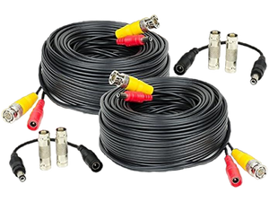 Amcrest 2-Pack 60 Feet Pre-Made All-in-One Siamese BNC Video and Power CCTV Security Camera Cable with Two Female Connectors for 960H & HD-CVI Camera and DVR (SCABLEHD60B-2pack) Amcrest 2-Pack 60 Feet Pre-Made All-in-One Siamese BNC Video and Power CCTV Security Camera Cable with Two Female Connectors for 960H & HD-CVI Camera and DVR (SCABLEHD60B-2pack)
