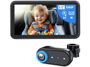 BM2A Baby Car Camera 3X Zoom to See Baby Clearly, 5.2" 1080P Display & Auto IR Night Vision, Rear-Facing View Monitor, Easy Install for Parents & Pet Owners BM2A Baby Car Camera 3X Zoom to See Baby Clearly, 5.2" 1080P Display & Auto IR Night Vision, Rear-Facing View Monitor, Easy Install for Parents & Pet Owners