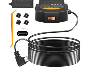 OBD2 OBD Power Cable for Dash Camera, OBD to Type-C USB OBDII Adapter Hardwire Charger Cable 24 Hours Surveillance and Acc Two Mode with Switch Button and Low Voltage Protection, 12-36V to 5V/3A OBD2 OBD Power Cable for Dash Camera, OBD to Type-C USB OBDII Adapter Hardwire Charger Cable 24 Hours Surveillance and Acc Two Mode with Switch Button and Low Voltage Protection, 12-36V to 5V/3A