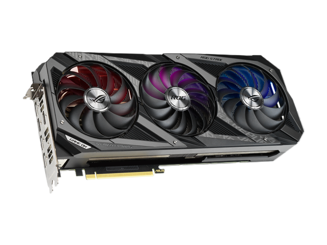 ASUS ROG Strix NVIDIA GeForce RTX 3060 Ti V2 OC Edition Gaming Graphics Card (PCIe 4.0, 8GB GDDR6, LHR, HDMI 2.1, DisplayPort 1.4a, Axial-tech Fan Design, 2.9-slot, Super Alloy Power II, GPU Tweak II)