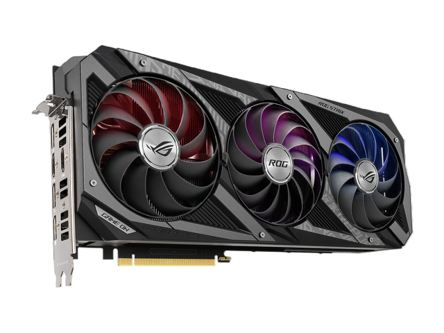 ASUS ROG Strix NVIDIA GeForce RTX 3060 Ti V2 OC Edition Gaming Graphics Card (PCIe 4.0, 8GB GDDR6, LHR, HDMI 2.1, DisplayPort 1.4a, Axial-tech Fan Design, 2.9-slot, Super Alloy Power II, GPU Tweak II)