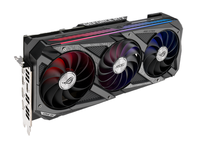 ASUS ROG Strix NVIDIA GeForce RTX 3060 Ti V2 OC Edition Gaming Graphics Card (PCIe 4.0, 8GB GDDR6, LHR, HDMI 2.1, DisplayPort 1.4a, Axial-tech Fan Design, 2.9-slot, Super Alloy Power II, GPU Tweak II)