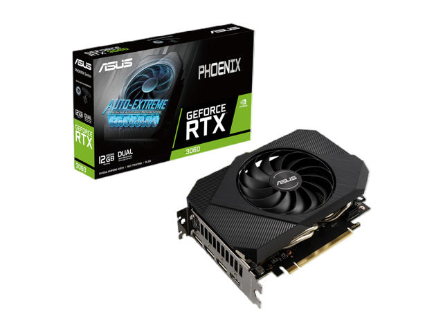 ASUS Phoenix NVIDIA GeForce RTX 3060 V2 Gaming Graphics Card (PCIe 4.0, 12GB GDDR6, HDMI 2.1, DisplayPort 1.4a, Axial-tech Fan Design, Protective Backplate, Dual Ball Fan Bearings, Auto-Extreme)
