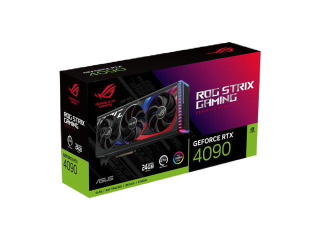 ASUS ROG Strix GeForce RTX 4090 Gaming Graphics Card (PCIe 4.0, 24GB GDDR6X, HDMI 2.1a, DisplayPort 1.4a) ROG-STRIX-RTX4090-24G-GAMING