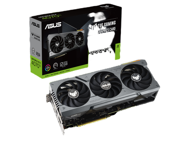 ASUS TUF Gaming NVIDIA GeForce RTX 4070 Ti Gaming Graphics Card (PCIe 4.0, 12GB GDDR6X, HDMI 2.1a, DisplayPort 1.4a) TUF-RTX4070TI-12G-GAMING