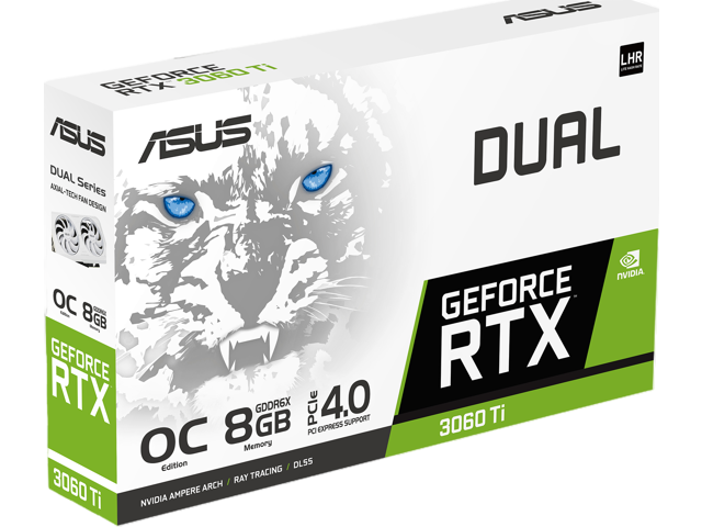 ASUS Dual NVIDIA GeForce RTX 3060 Ti White OC Edition Graphics