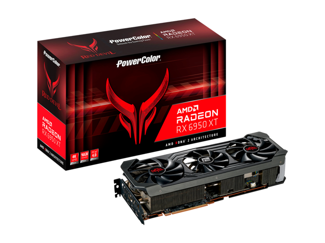 PowerColor RED DEVIL Radeon RX 6950 XT 16GB GDDR6 PCI Express 4.0 ATX Video Card AXRX 6950XT 16GBD6-3DHE/OC