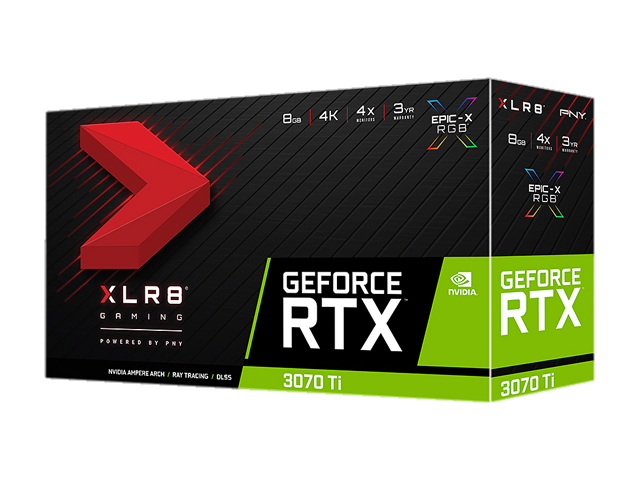 PNY XLR8 GeForce RTX 3070 Ti 8GB GDDR6X PCI Express 4.0 x16 ATX Video Card VCG3070T8TFXPPB