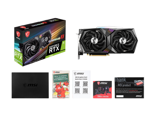 MSI Gaming GeForce RTX 3060 12GB GDDR6 PCI Express 4.0 Video Card RTX 3060 Gaming X 12G