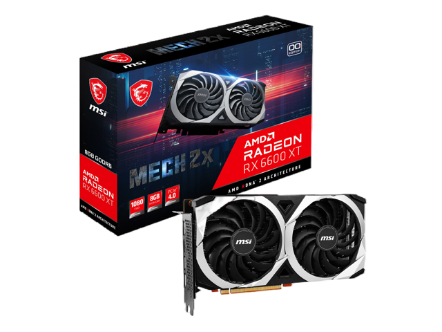 MSI Mech Radeon RX 6600 XT 8GB GDDR6 PCI Express 4.0 ATX Video Card RX 6600 XT MECH 2X 8G OC