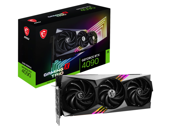 MSI Gaming GeForce RTX 4090 24GB GDDR6X PCI Express 4.0 Video Card RTX 4090 GAMING X TRIO 24G