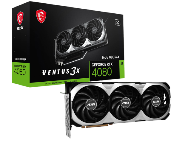 MSI Ventus GeForce RTX 4080 16GB GDDR6X PCI Express 4.0 Video Card RTX 4080 16GB VENTUS 3X