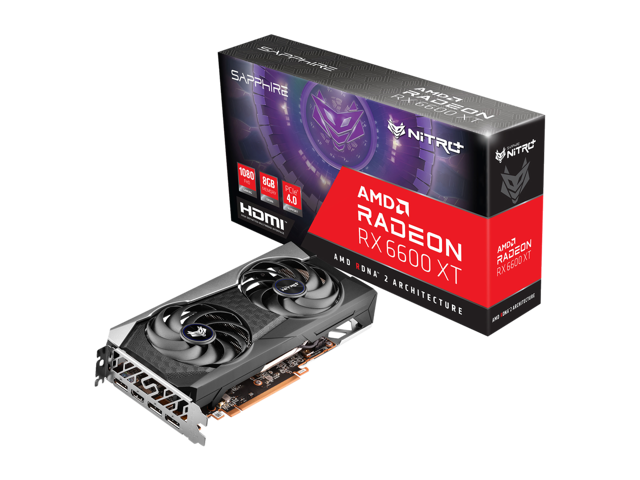 SAPPHIRE Nitro+ Radeon RX 6600 XT 8GB GDDR6 PCI Express 4.0 ATX Video Card 11309-01-20G
