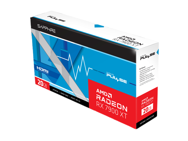 SAPPHIRE PULSE Radeon RX 7900 XT 20GB GDDR6 PCI Express 4.0 x16 ATX Video Card 11323-02-20G