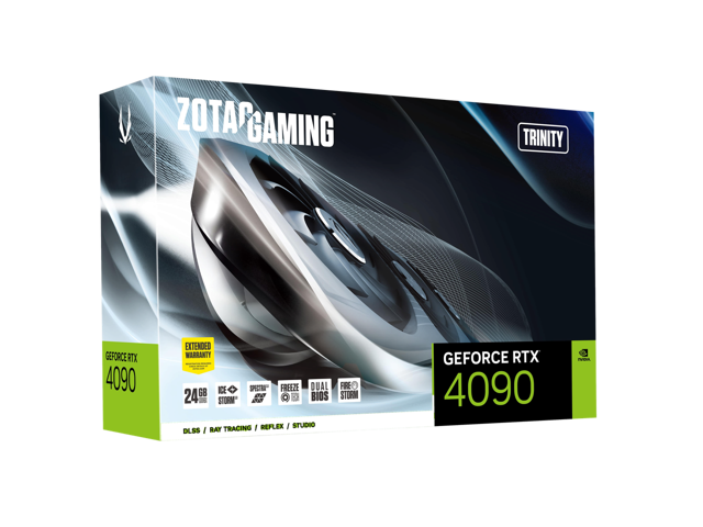 ZOTAC GAMING GeForce RTX 4090 Trinity DLSS 3 24GB GDDR6X 384-bit 21 Gbps PCIE 4.0 Gaming Graphics Card, IceStorm 3.0 Advanced Cooling, SPECTRA 2.0 RGB Lighting, ZT-D40900D-10P