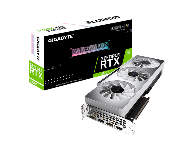GIGABYTE Vision GeForce RTX 3070 Ti 8GB GDDR6X PCI Express 4.0 ATX Video Card GV-N307TVISION OC-8GD