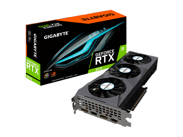 GIGABYTE Eagle GeForce RTX 3070 8GB GDDR6 PCI Express 4.0 ATX Video Card GV-N3070EAGLE-8GD (rev. 2.0) (LHR)