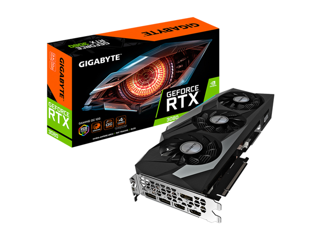 GIGABYTE Gaming OC GeForce RTX 3080 10GB GDDR6X PCI Express 4.0 ATX Video Card GV-N3080GAMING OC-10GD (rev. 2.0) (LHR)