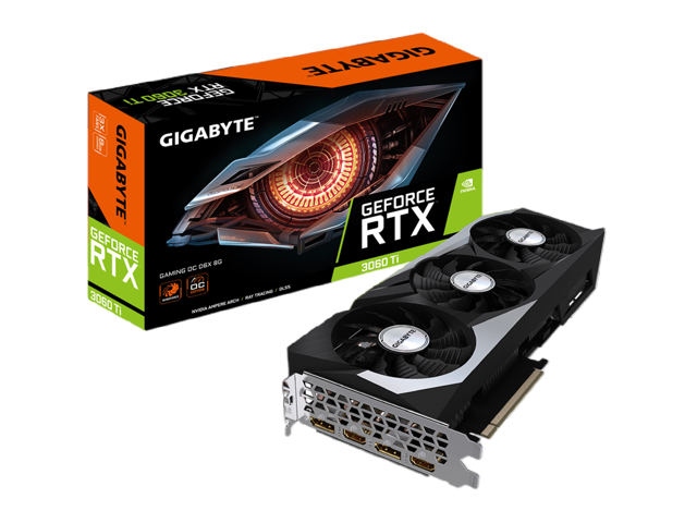 GIGABYTE Gaming GeForce RTX 3060 Ti 8GB GDDR6X PCI Express 4.0 x16 ATX Video Card GV-N306TXGAMING OC-8GD