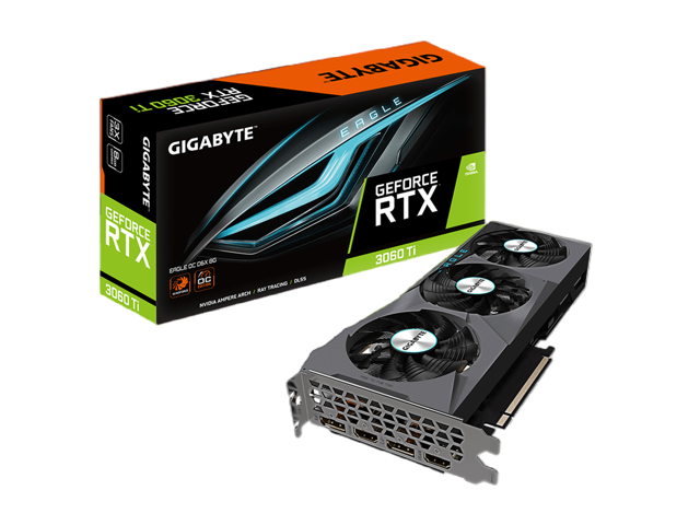 GIGABYTE Eagle GeForce RTX 3060 Ti 8GB GDDR6X PCI Express 4.0 x16 ATX Video Card GV-N306TXEAGLE OC-8GD
