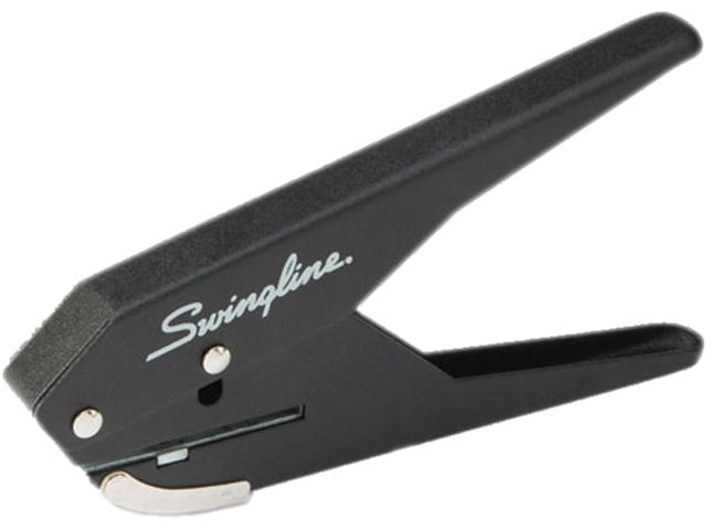Swingline 74050 28-Sheet Comfort Handle Steel Two-Hole Punch, 1/4 Inch  Hole, Black 