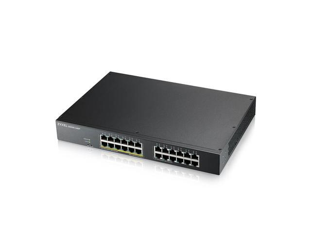 ZyXEL 24-Port Gigabit Smart Nebula Cloud Managed PoE Switch, 12 PoE+ Ports at 130W, GS1915-24EP