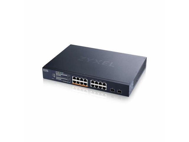 Zyxel XMG1915-18EP 16-Port 2.5G Multi-Gigabit Smart Nebula Cloud Managed PoE Switch with 2x 10G SFP+ Uplinks, 8 PoE+ / PoE++ Ports at 180W, Fanless